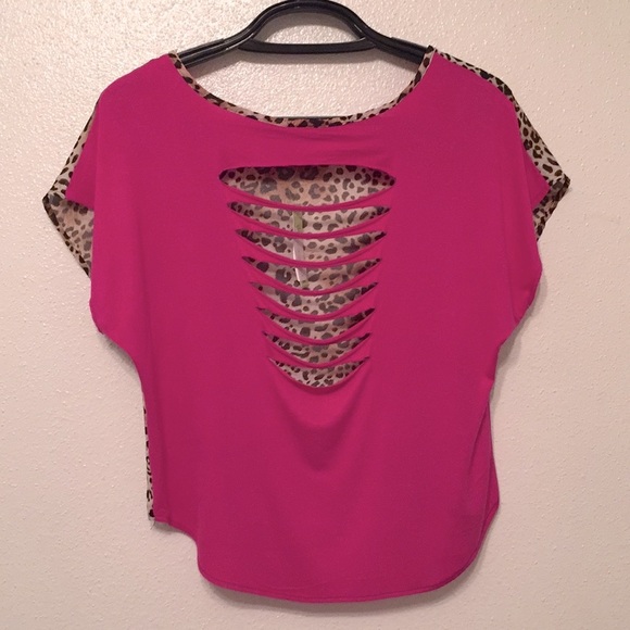 Copper Key Leopard Blouse Animal Print - Picture 6 of 7